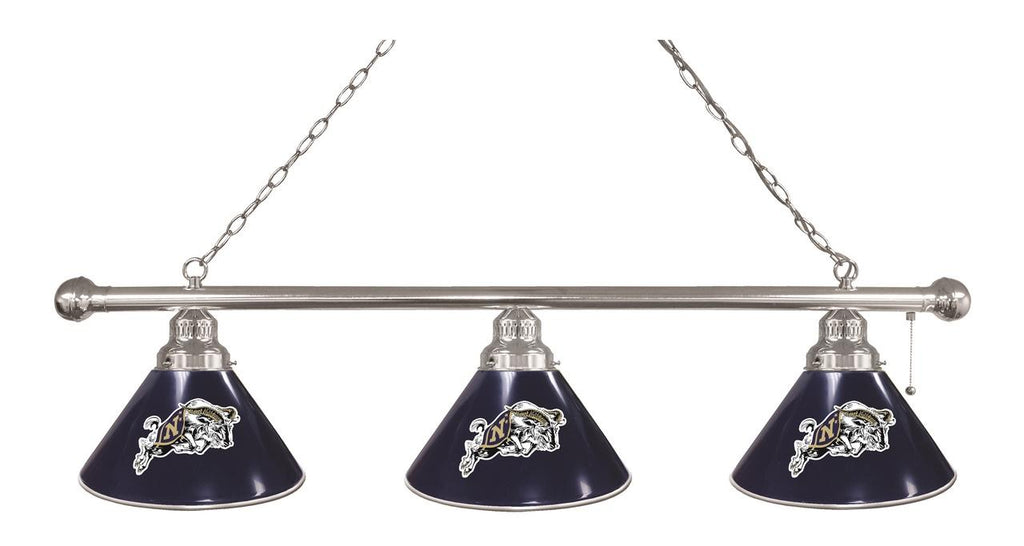 Us Naval Academy (navy) 3 Shade Billiard Light Chrome