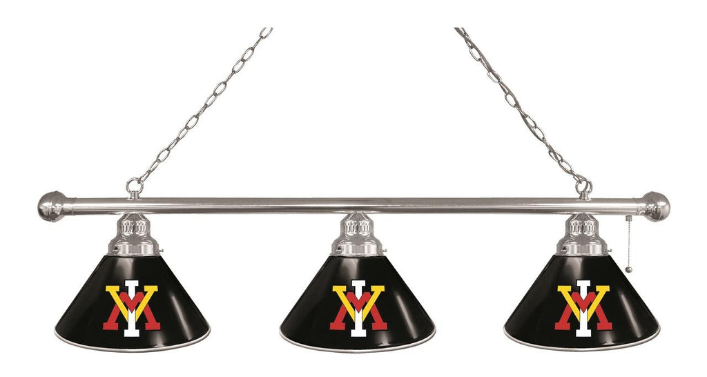 Virginia Military Institute 3 Shade Billiard Light Chrome