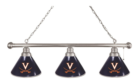 Virginia 3 Shade Billiard Light Chrome