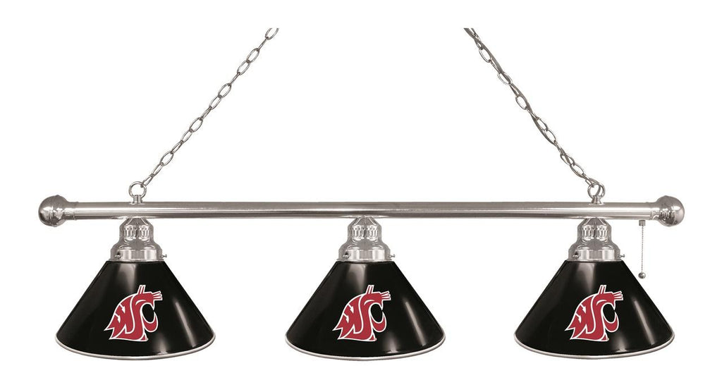 Washington State 3 Shade Billiard Light Chrome