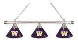 Washington 3 Shade Billiard Light Chrome