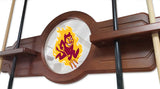 Arizona State Cue Rack In Black Finish With Sparky Logo