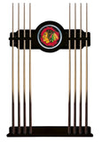 Chicago Blackhawks Cue Rack In Black Finish