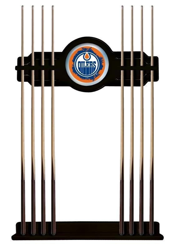 Edmonton Oilers Cue Rack In Black Finish