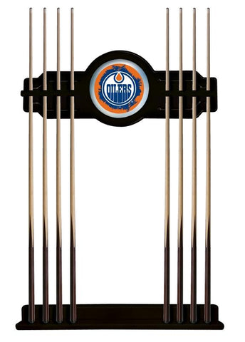 Edmonton Oilers Cue Rack In Black Finish