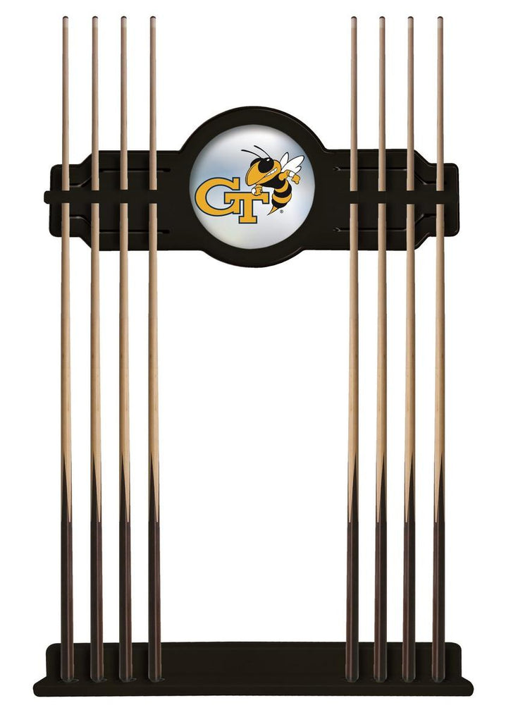 Georgia Tech Cue Rack In Black Finish