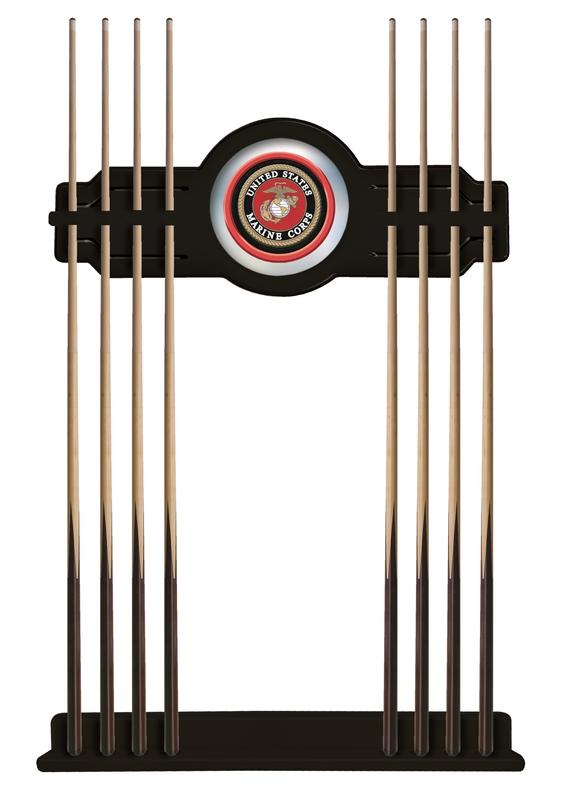 U.s. Marines Cue Rack In Black Finish