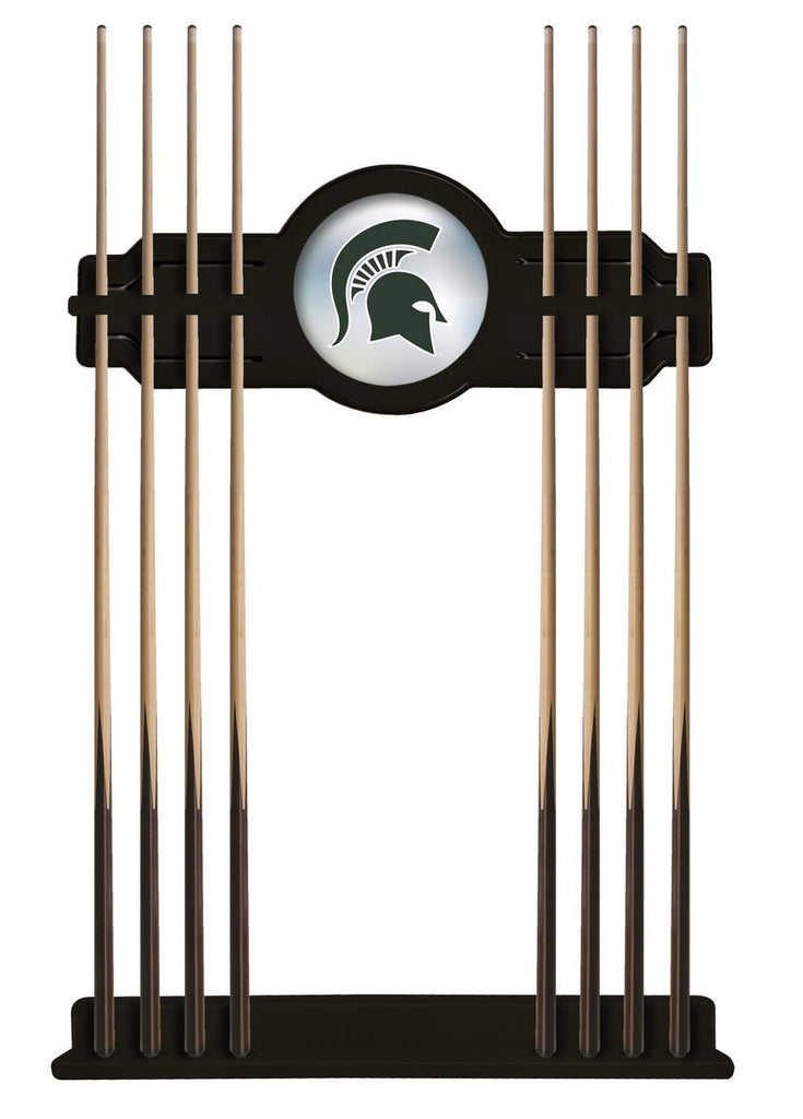 Michigan State Cue Rack In Black Finish