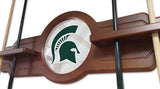 Michigan State Cue Rack In Black Finish