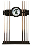 Michigan State Cue Rack In Black Finish