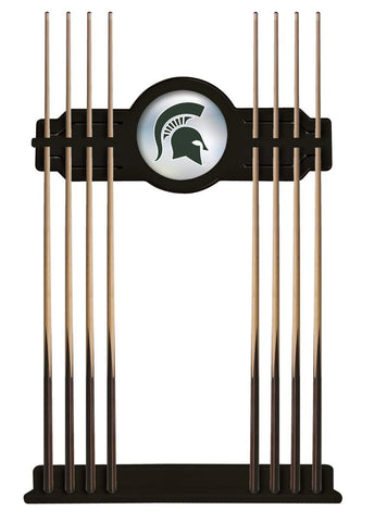 Michigan State Cue Rack In Black Finish