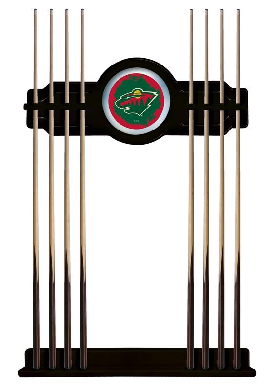 Minnesota Wild Cue Rack In Black Finish