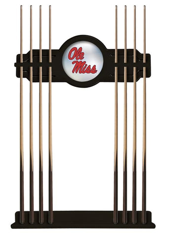 Ole' Miss Cue Rack In Black Finish