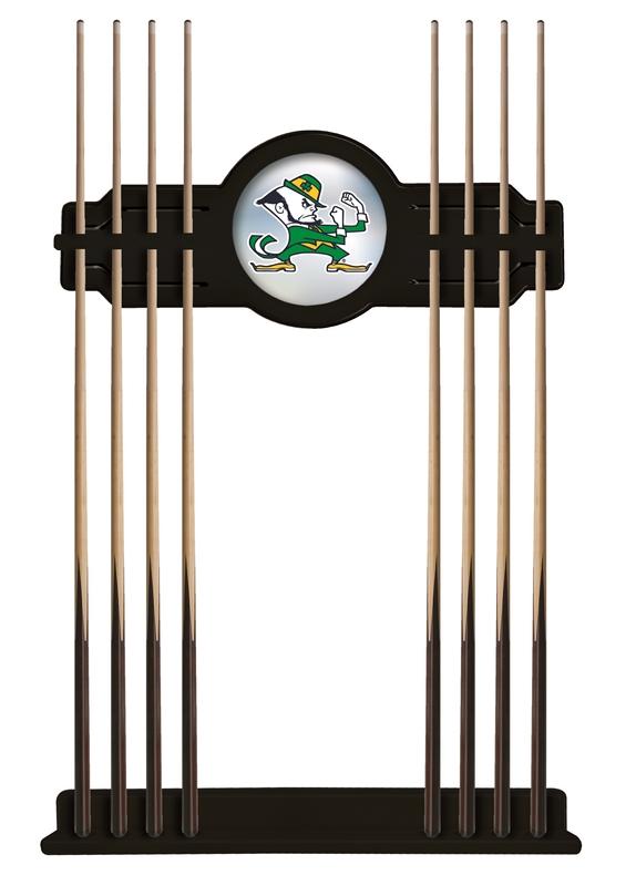 Notre Dame (leprechaun) Cue Rack In Black Finish