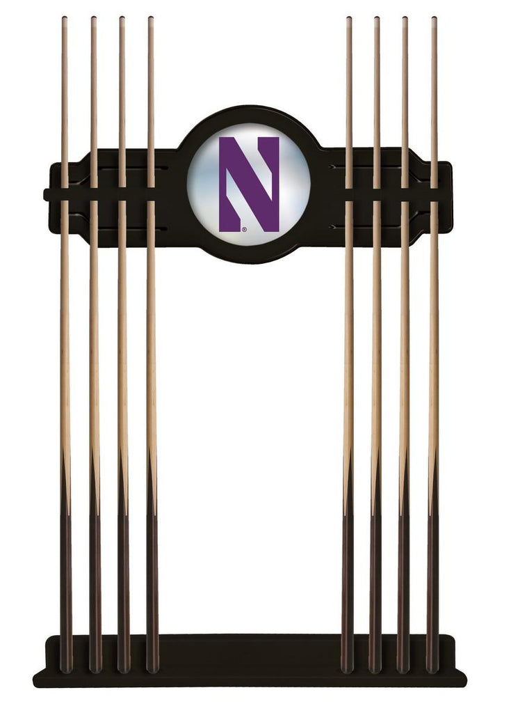 Northwestern Cue Rack In Black Finish