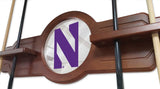 Northwestern Cue Rack In Black Finish