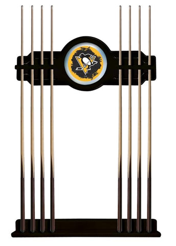 Pittsburgh Penguins Cue Rack In Black Finish