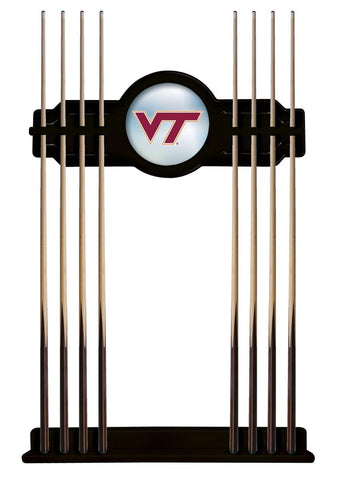 Virginia Tech Cue Rack In Black Finish