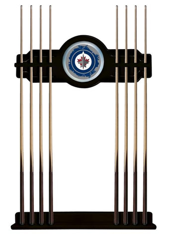 Winnipeg Jets Cue Rack In Black Finish