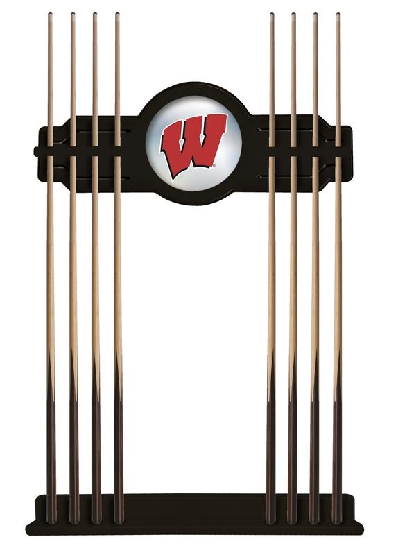 Wisconsin "w" Cue Rack In Black Finish