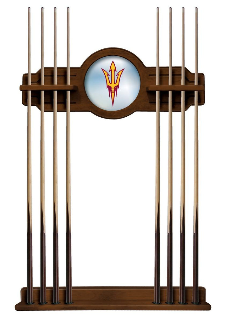 Arizona State Cue Rack In Chardonnay Finish With Pitchfork Logo