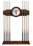 Arizona State Cue Rack In Chardonnay Finish With Pitchfork Logo