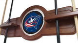 Columbus Blue Jackets Cue Rack In Chardonnay Finish