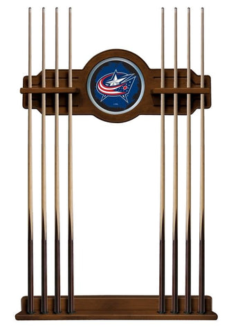 Columbus Blue Jackets Cue Rack In Chardonnay Finish