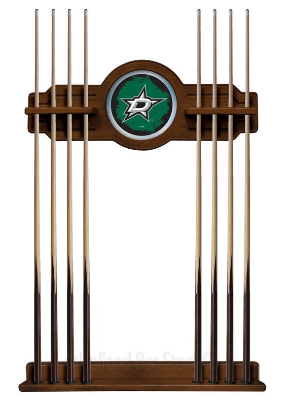 Dallas Stars Cue Rack In Chardonnay Finish