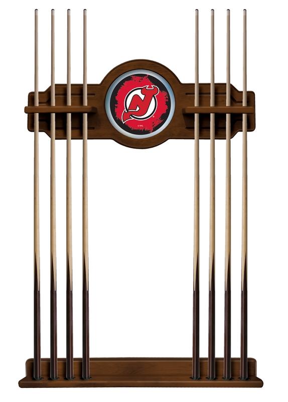 New Jersey Devils Cue Rack In Chardonnay Finish