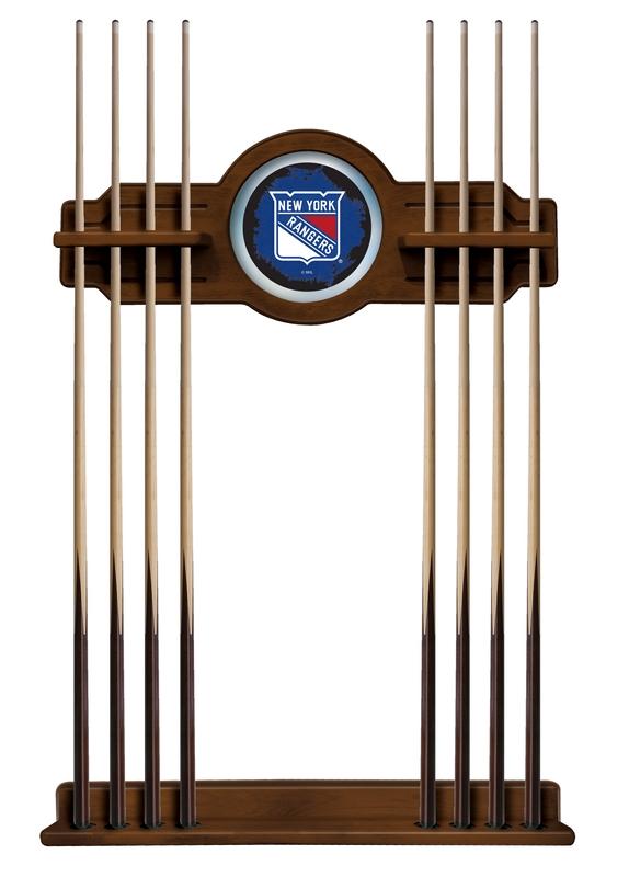 New York Rangers Cue Rack In Chardonnay Finish