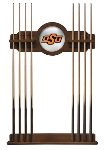 Oklahoma State Cue Rack In Chardonnay Finish