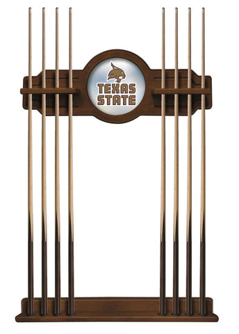 Texas State Cue Rack In Chardonnay Finish