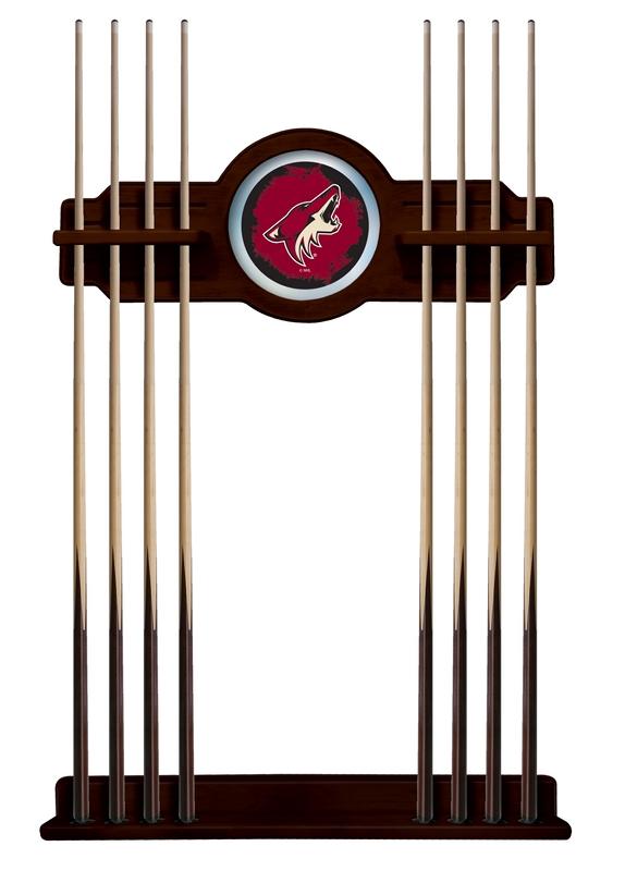 Arizona Coyotes Cue Rack In English Tudor Finish