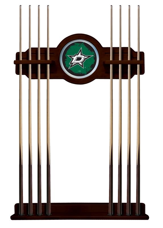 Dallas Stars Cue Rack In English Tudor Finish