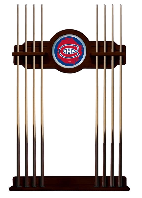 Montreal Canadiens Cue Rack In English Tudor Finish