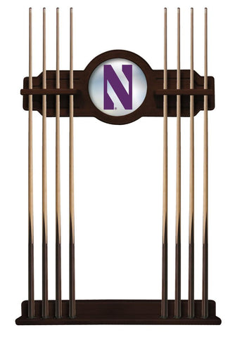 Northwestern Cue Rack In English Tudor Finish