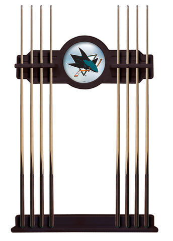 San Jose Sharks Cue Rack In English Tudor Finish