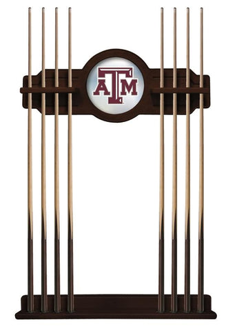 Texas A&m Cue Rack In English Tudor Finish