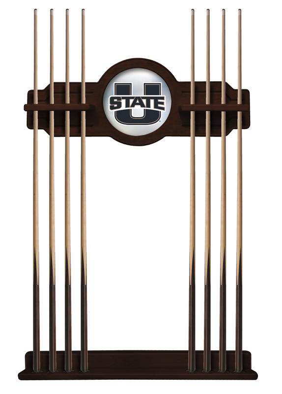 Utah State Cue Rack In English Tudor Finish