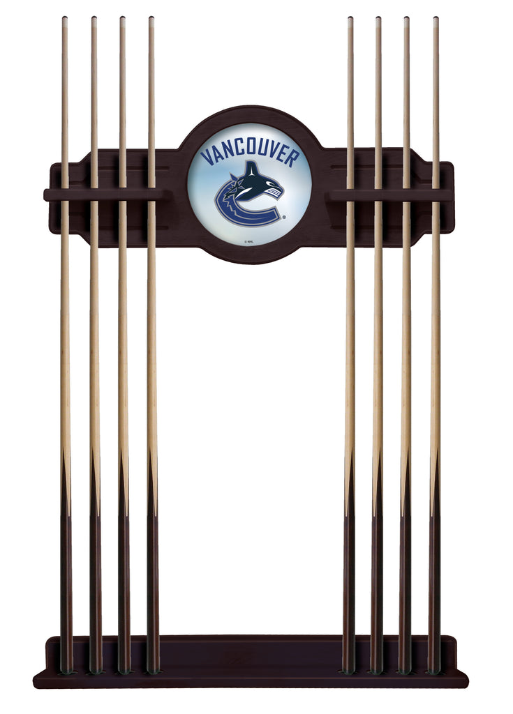 Vancouver Canucks Cue Rack In English Tudor Finish