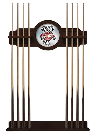 Wisconsin "badger" Cue Rack In English Tudor Finish