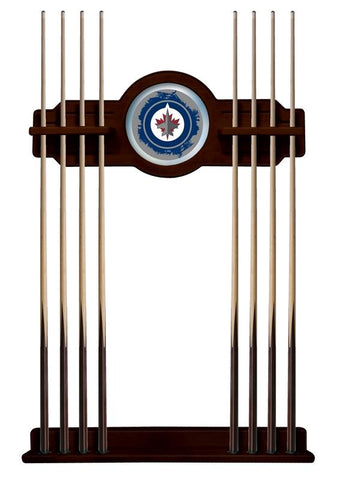 Winnipeg Jets Cue Rack In English Tudor Finish