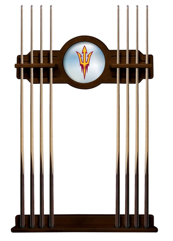 Arizona State Cue Rack In Navajo Finish With Pitchfork Logo