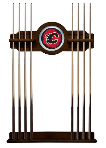 Calgary Flames Cue Rack In Chardonnay Finish