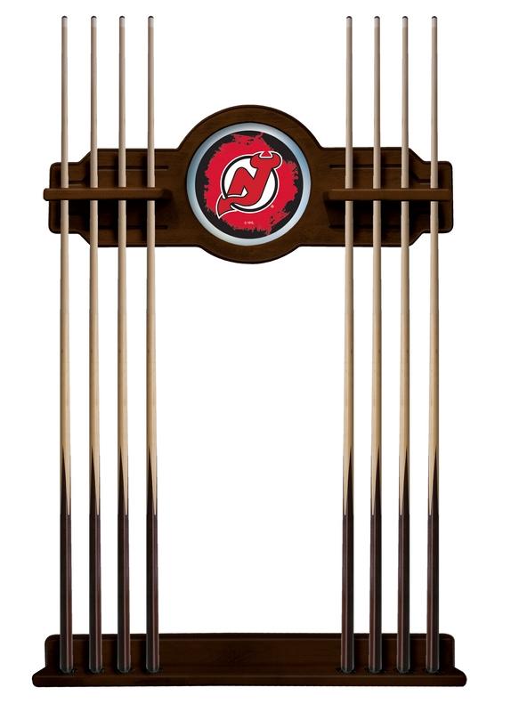 New Jersey Devils Cue Rack In Chardonnay Finish