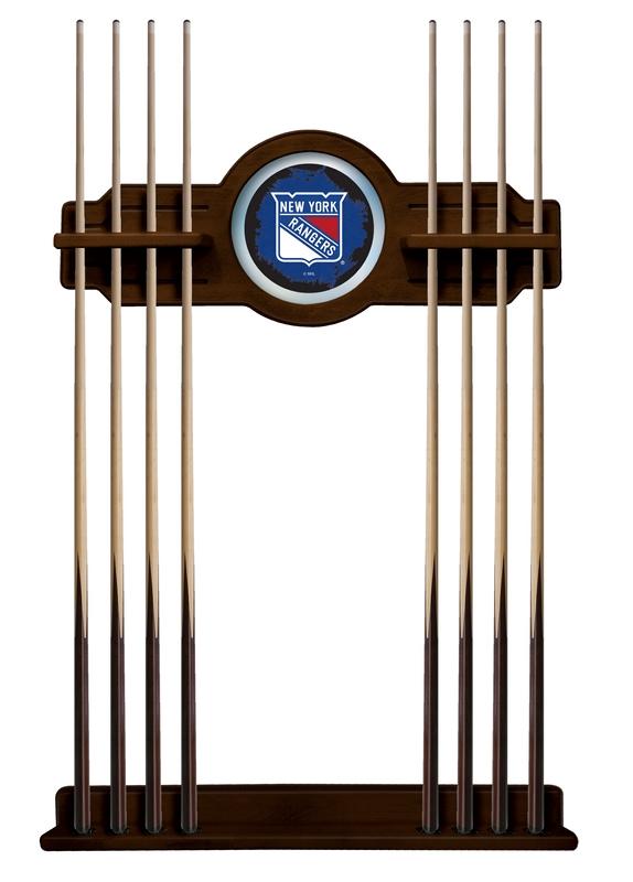 New York Rangers Cue Rack In Chardonnay Finish