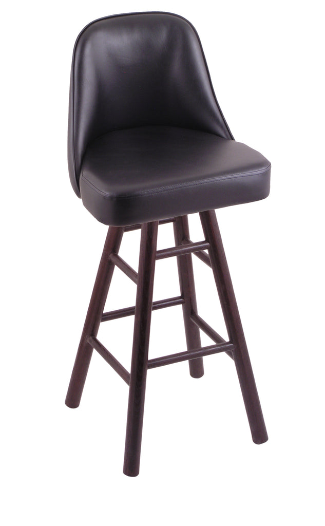 Grizzly Extra Tall Bar Stool In Oak With Dark Cherry Finish