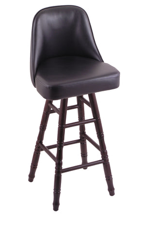 Grizzly Extra Tall Bar Stool In Oak With Dark Cherry Finish