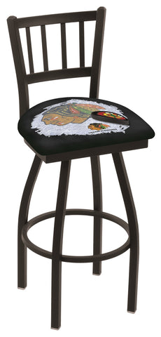 Chicago Blackhawks Bar Stool W-black Background